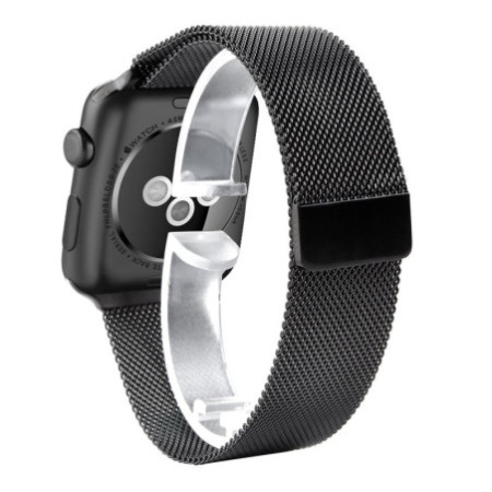 Pulseira Para Relógio (Watchband) Em Aço Inoxidável - 42mm Preto
