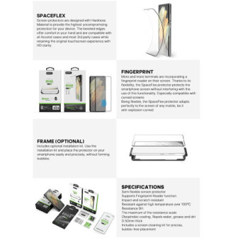 Pelicula De Gel One Plus 9 Pro 6.7" Preto Ultra Curved Com Fingerprint