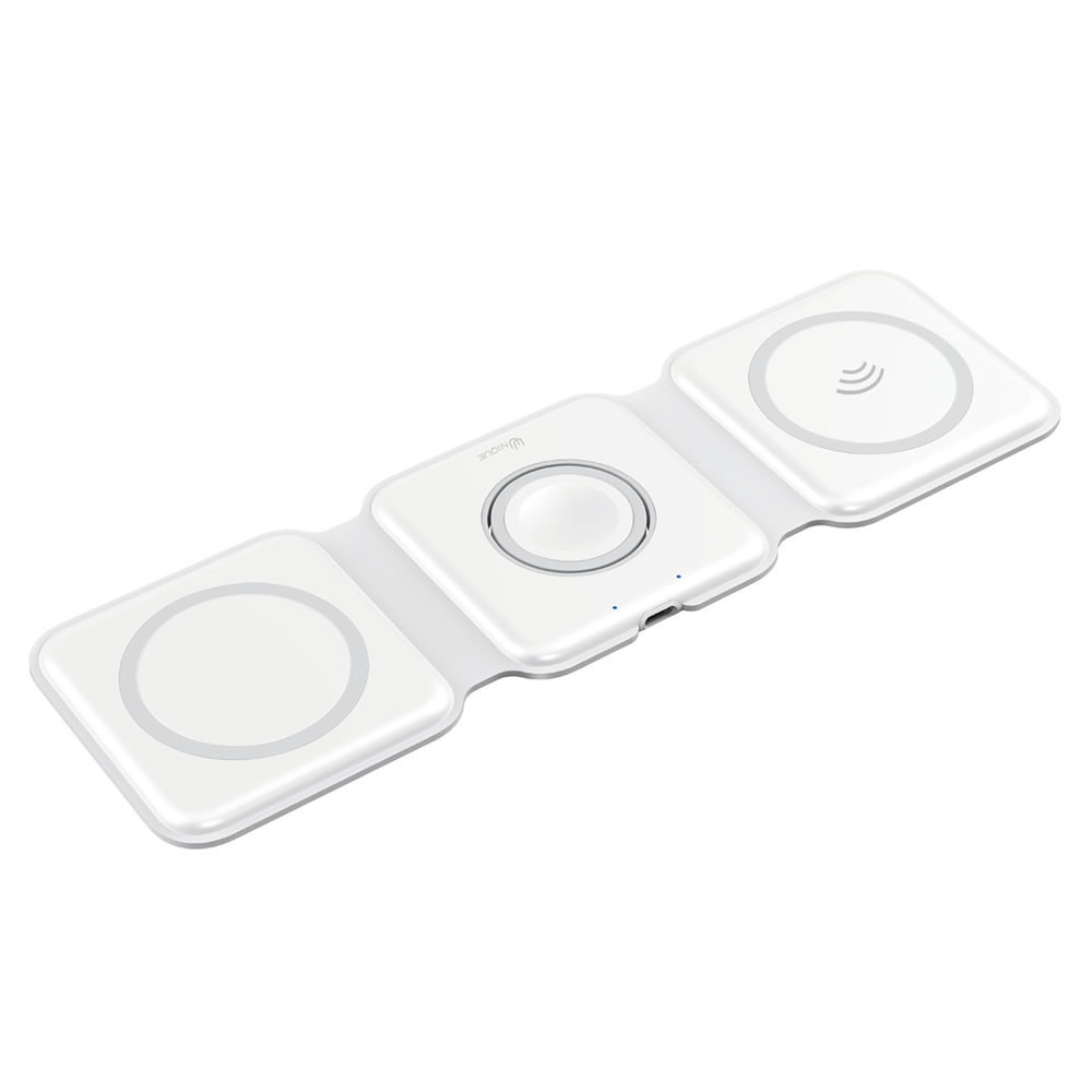 Oem 3 In 1 Wireless Charger 9V 2.22A 24W White Type-C Magnetic