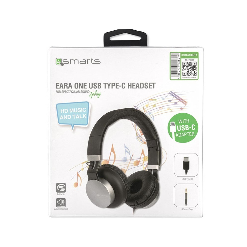 4smarts Eara One Usb Type-c E 3.5mm Silver Headset