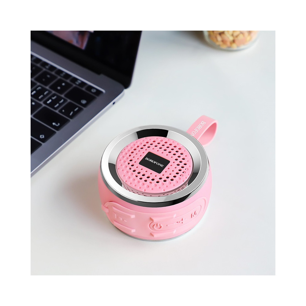 Bluetooth Borofone BR2 Pink Support USB Disk Mini Speaker