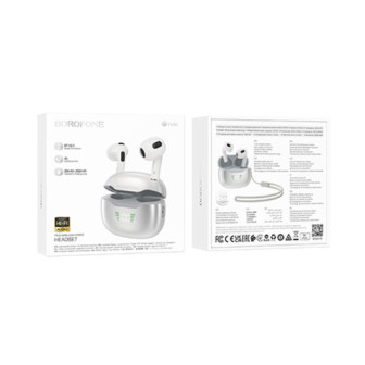Borofone BW40 Silver Bluetooth TWS Earbuds