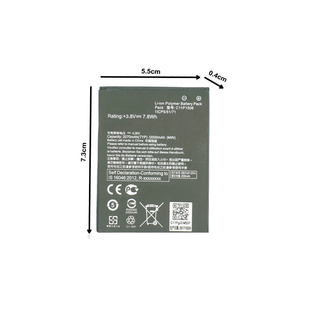 Bateria Asus Zenfone Go 5.5, C11p1506 Zc500tg