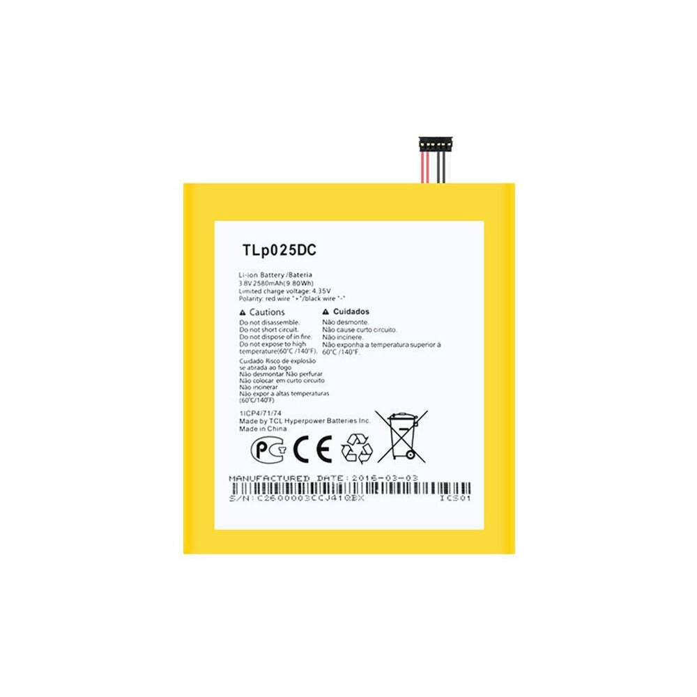 Bateria Alcatel Pixi 4 6.0,8050d Tlp025dc 2580mah