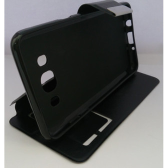 Capa Flip Cover Com Janela E Desenho Samsung Galaxy J5 2016 J510 Preto