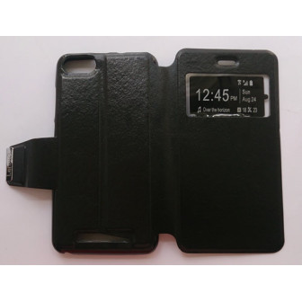 Capa Flip Cover Com Janela Wiko Lenny 3 Preto