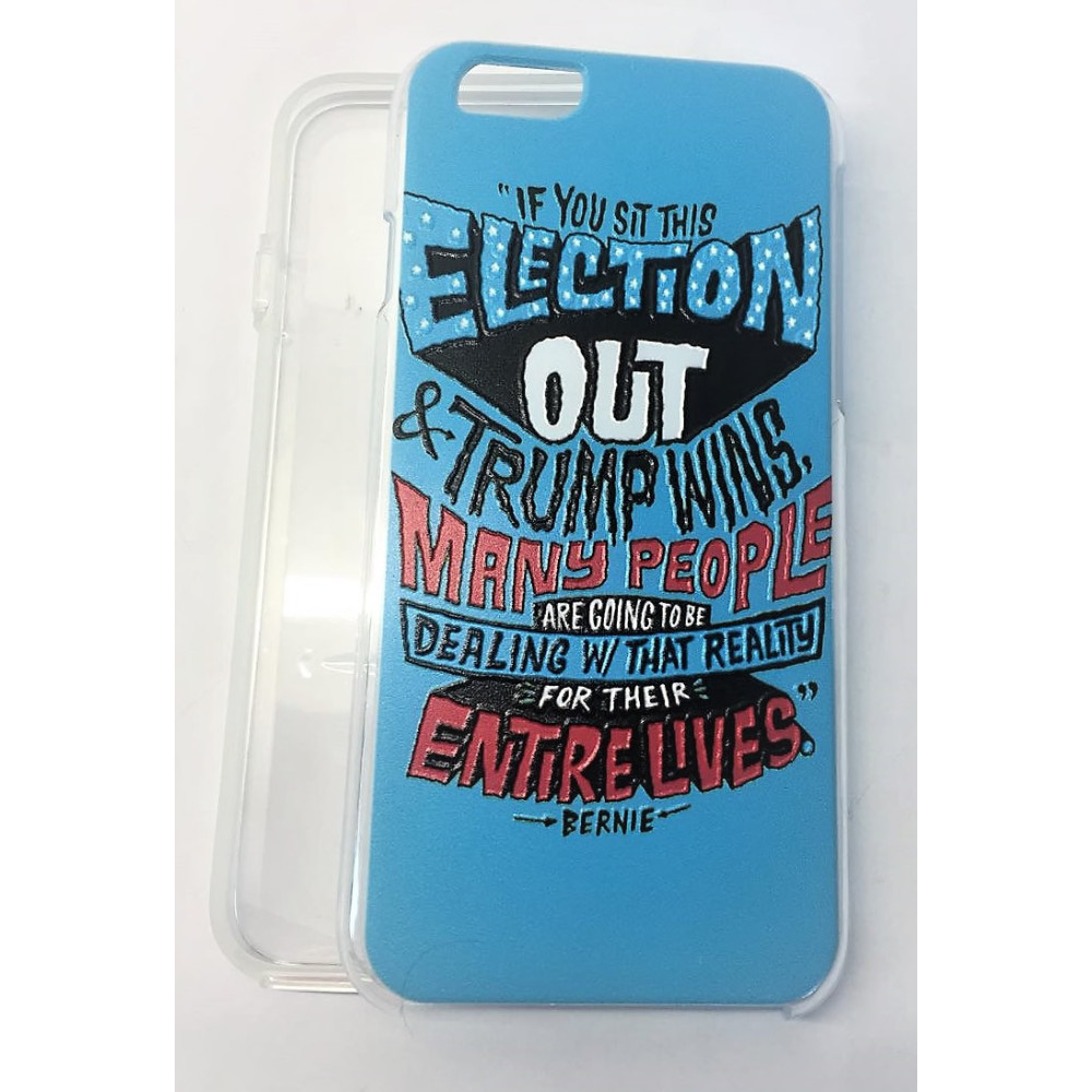 Capa Silicone Gel 360º Com Desenho Apple Iphone 7 Plus/8 Plus Transparente Bernie Quote