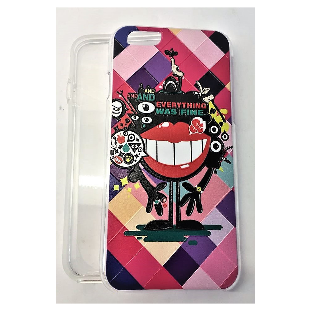 Capa Silicone Gel 360º Com Desenho Apple Iphone 7 Plus/8 Plus Transparente Design Boca Vermelha