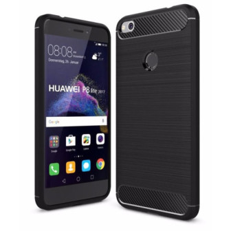 Capa Silicone Gel Carbon Huawei P9 Lite 2017 P8 Lite 2017 Preto