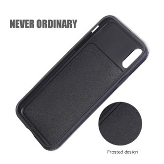 Capa Silicone Tpu Com Suporte De Cartão Apple Xr Preto