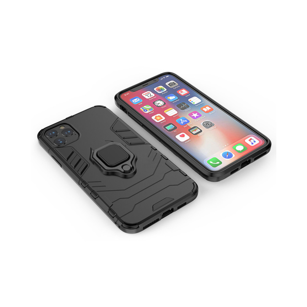 Tpu Silicone Case With Magnetic Finger Ring Huawei Y5p Black Armor