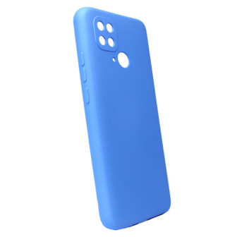 Capa Silicone Xiaomi Redmi 10c Azul Com Protetor De Câmera