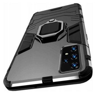 Samsung Galaxy A32 4G Black Anti-shock Armor Carbon Ring Armor Silicone Case