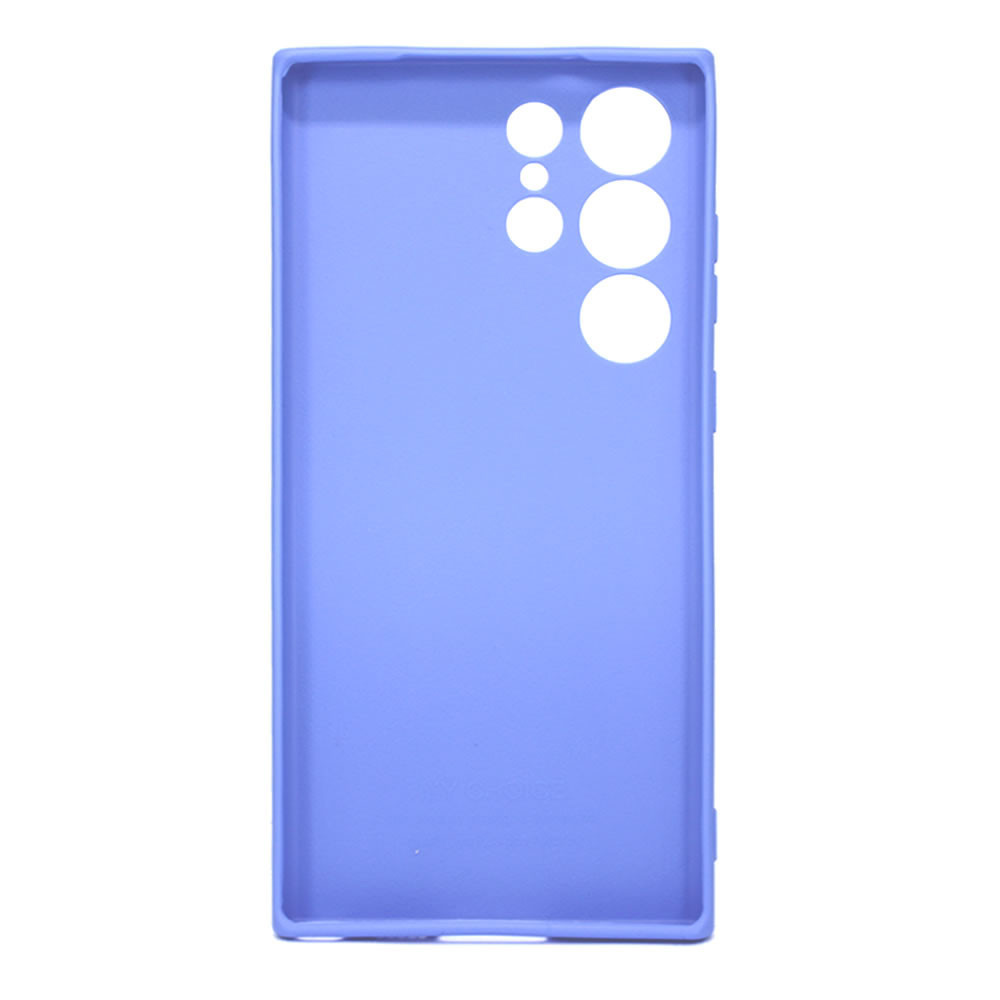 Samsung Galaxy S23 Ultra Blue With 3D Camera Protector Silicone Gel Case