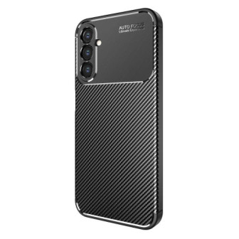 Samsung Galaxy A14 Black Auto Focus Vennus Carbon Silicone Gel Case With Camera Protector