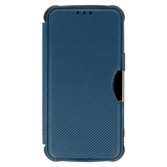 Capa Flip Cover Samsung Galaxy A14 Azul Marinho Razor Carbon Com Protetor De Câmera
