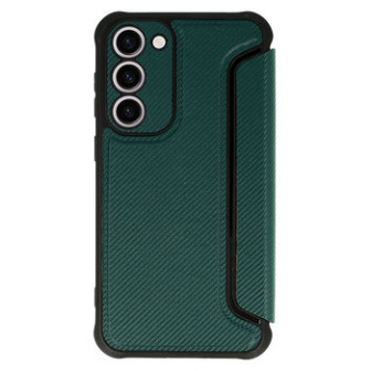 Capa Flip Cover Samsung Galaxy A14 Verde Razor Carbon Com Protetor De Câmera