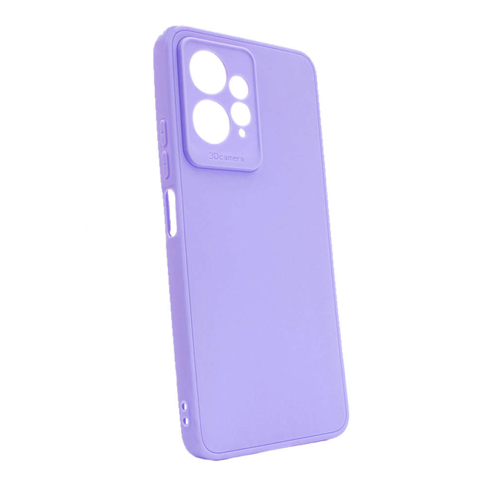 Xiaomi Redmi Note 12 4G Lilac Silicone Case With 3D Camera Protector