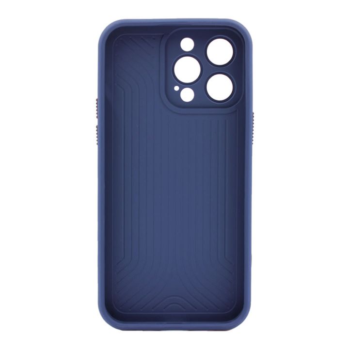 Capa Silicone Dura Apple Iphone 14 Pro Max Azul Com Protetor De Câmera