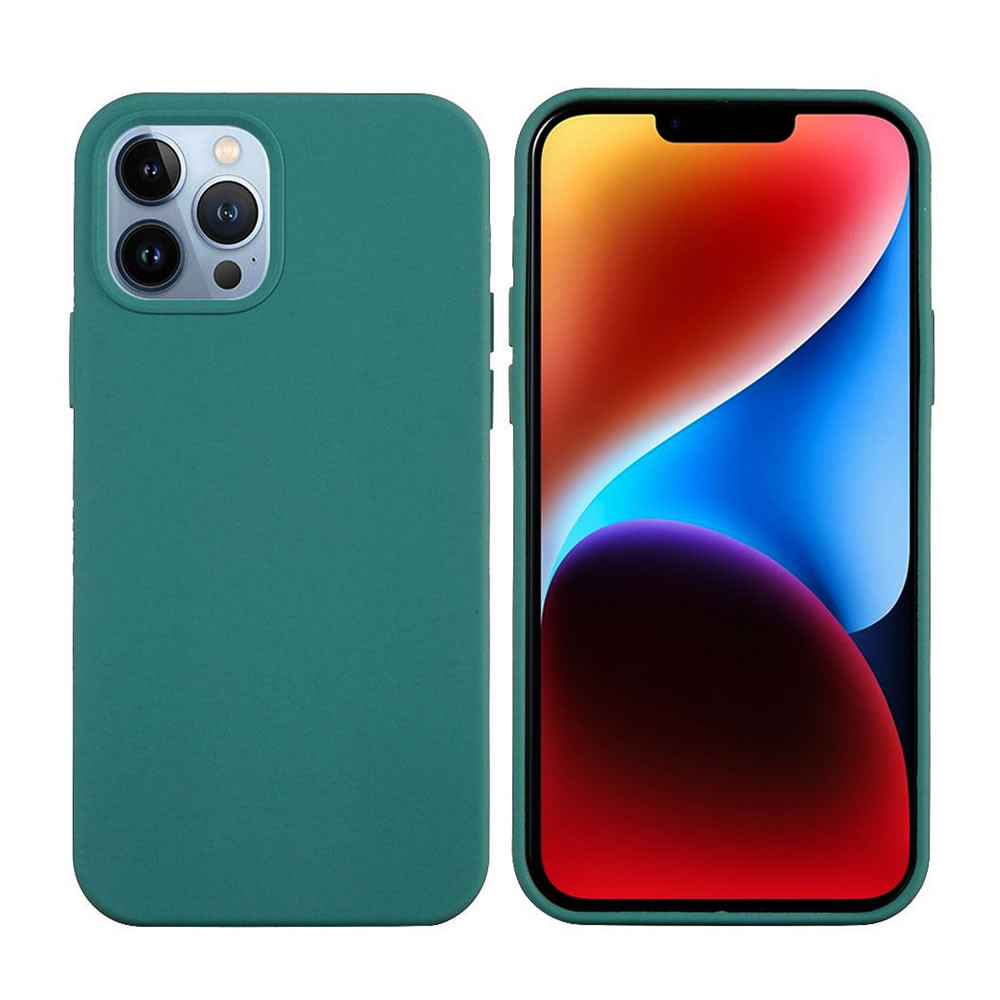 Capa Silicone Apple Iphone 15 Pro Max Verde Escuro