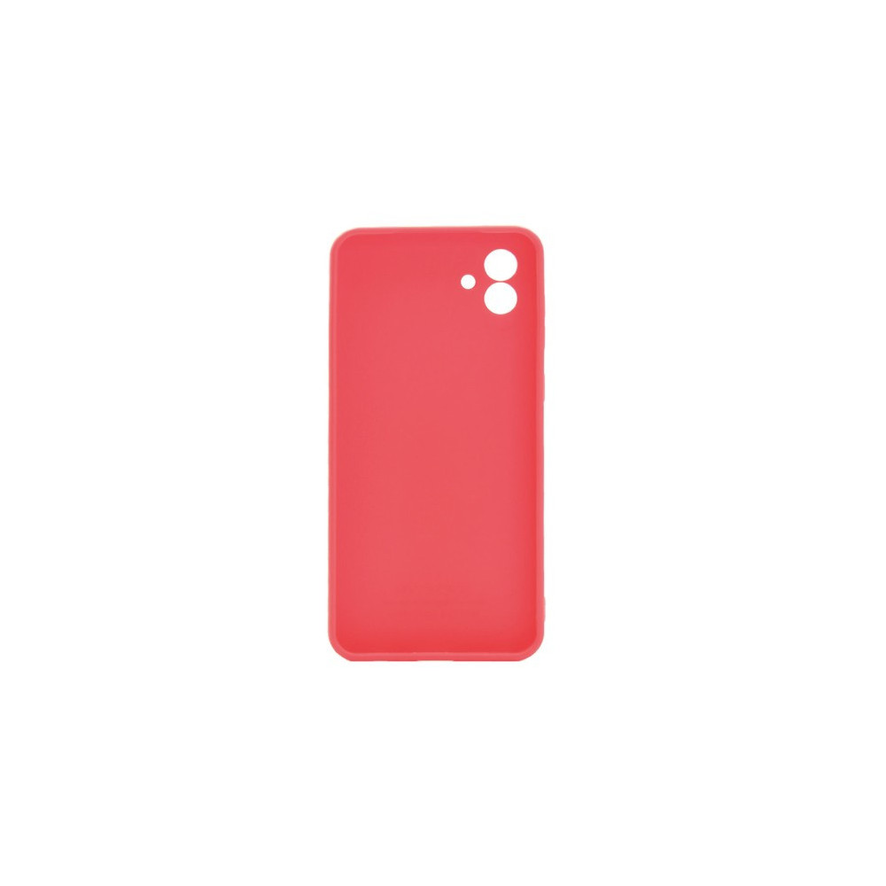 Samsung Galaxy A05 Red Silicone Case With 3D Camera Protector