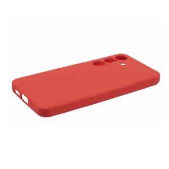Capa Silicone Samsung Galaxy S24 Vermelho Com Protetor De Câmera Robusta