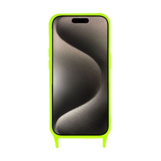 Apple Iphone 15 Pro Max Lime Silicone Case With Camera Protector And String