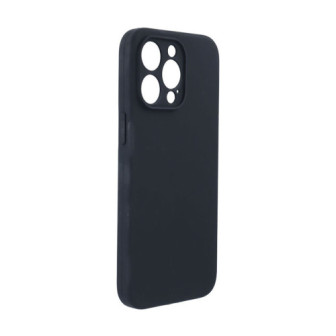 Capa Silicone Apple Iphone 15 Pro Preto Com Protetor De Câmera