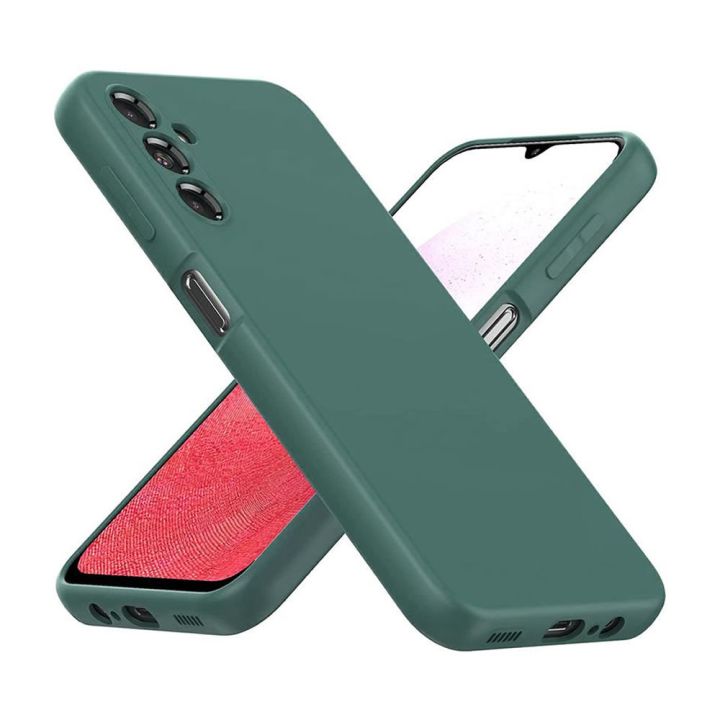 Samsung Galaxy A16 Dark Green Silicone Case With Camera Protector