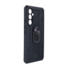 Samsung Galaxy S24 Plus Black Ring Armor Armor Carbon Anti-Shock Silicone Case With Camera Protector