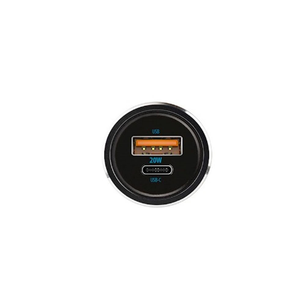 Adaptador De Isqueiro Forever Cc-06 Preto 20w Usb/Usb-C Com Cabo Usb-C 60w