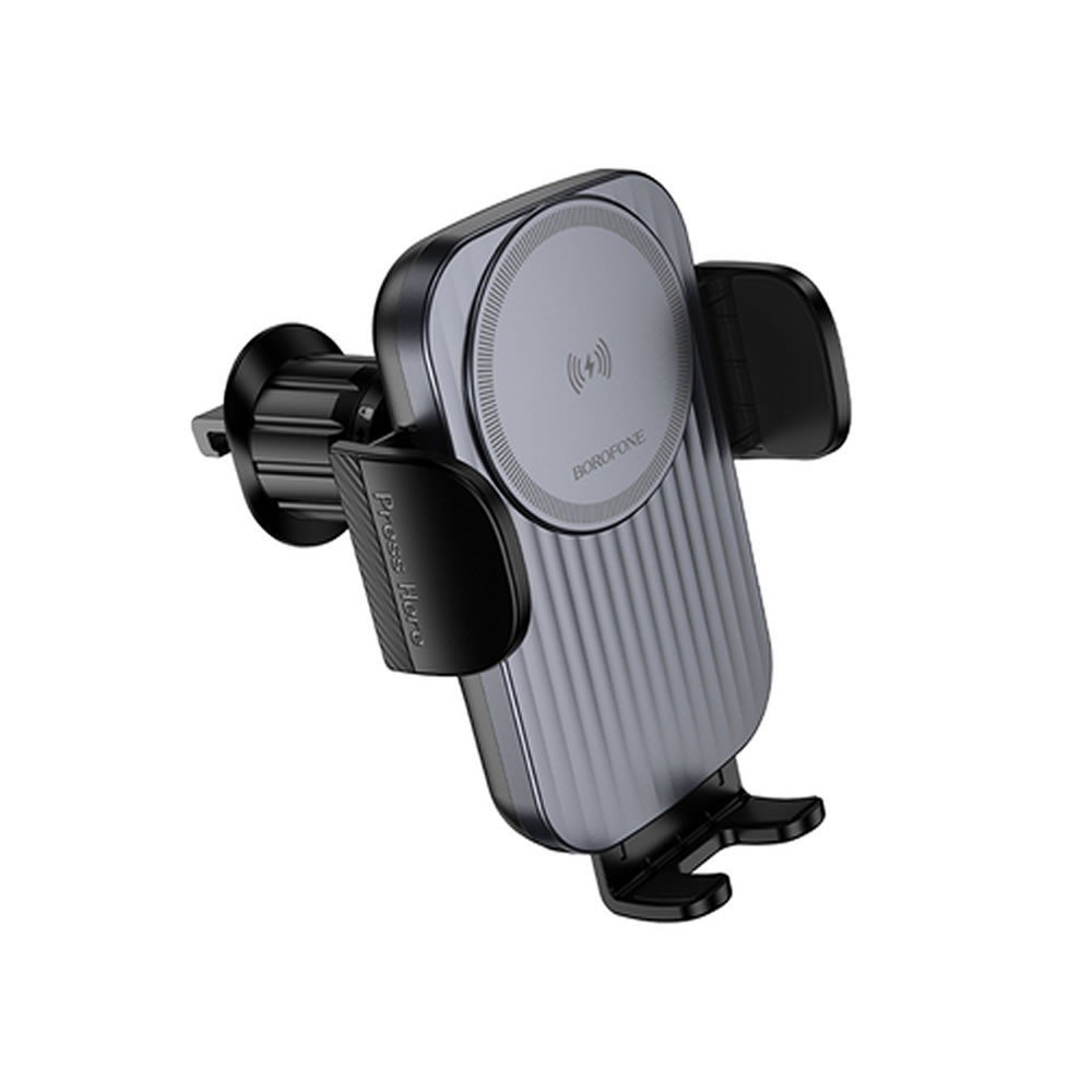 Borofone BH221 Black 15W Phone Holder With Wireless Charger For Ventilation