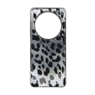 Capa Silicone Tpu Xiaomi Redmi 14c Cinza Leopardo Metalizada