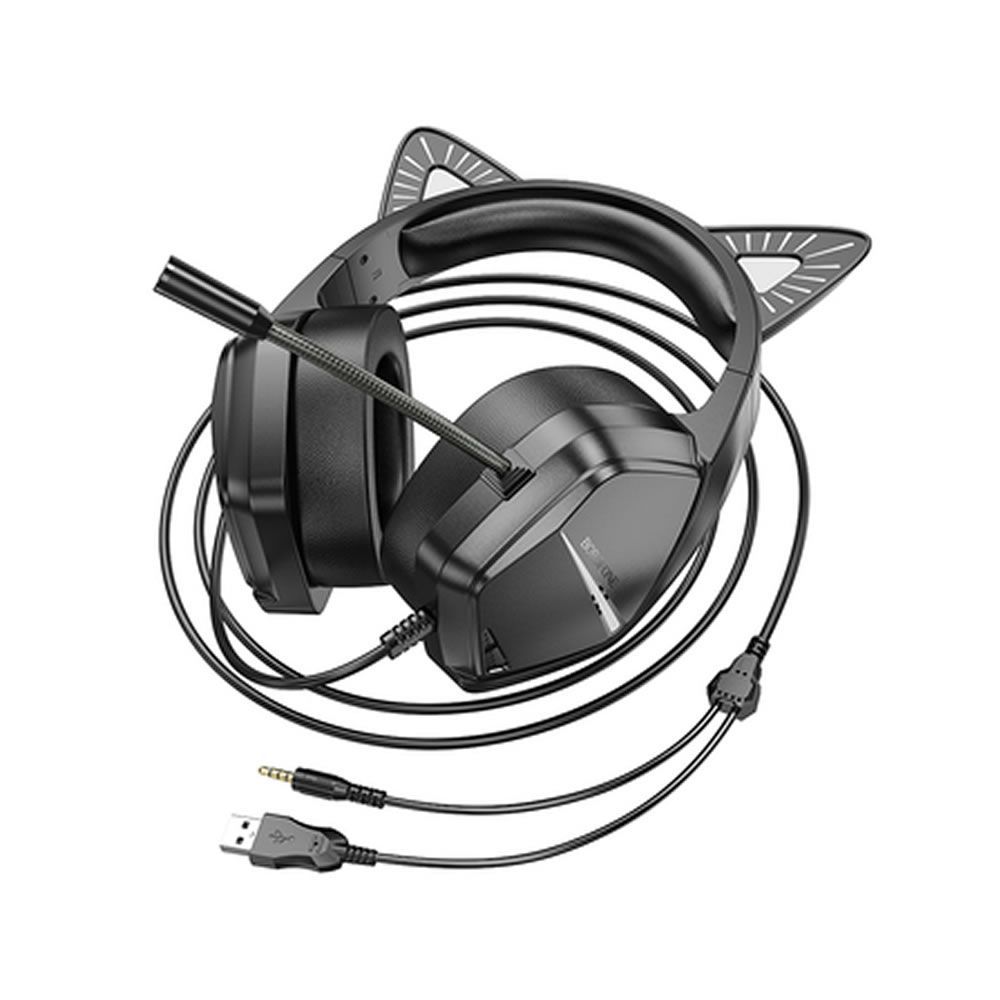 Borofone BO106 Black 3.5mm 2m Cat Ear Gaming Headset