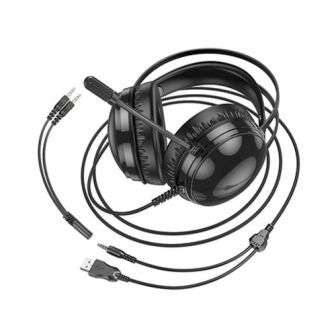 Auscultador Gaming Borofone Bo108 Preto 3.5mm 2m Com Microfone