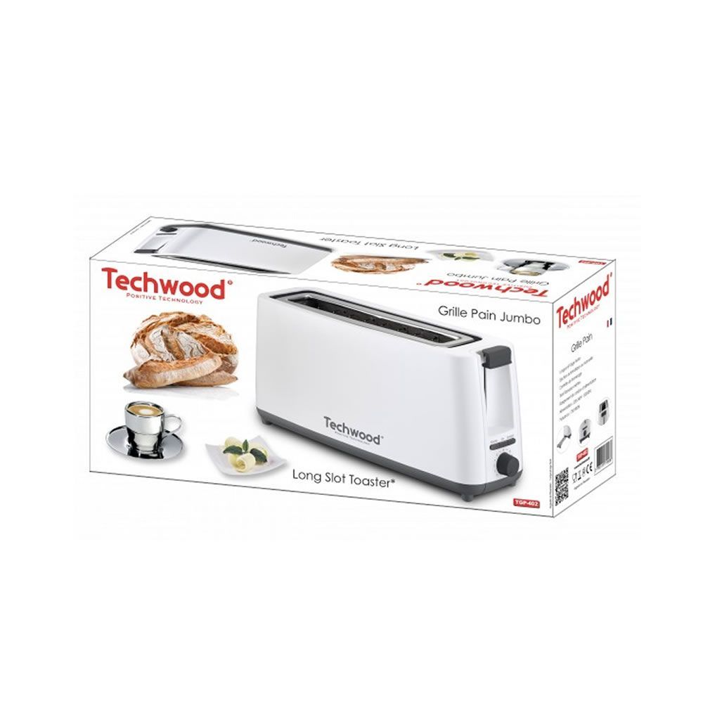 Torradeira Techwood Tgp-402 Prata 900w Comprida 1 Ranhura