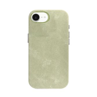 Capa Silicone Dura Apple Iphone 16e Verde Couro Com MagSafe