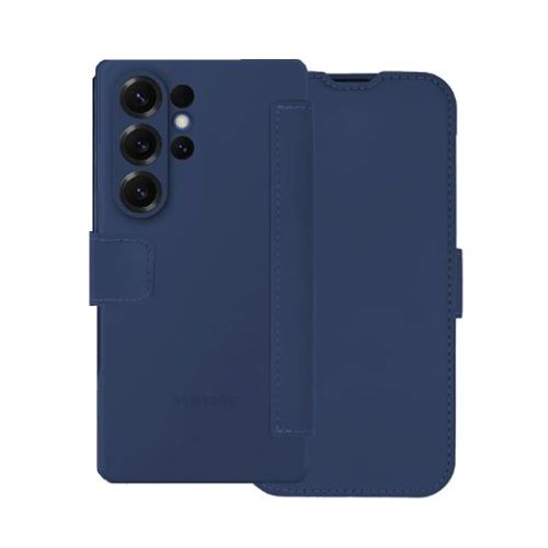 Capa Flip Cover Samsung Galaxy S25 Ultra Azul Suave Com Protetor De Câmera