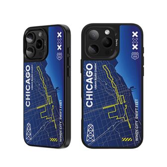 Capa Silicone TPU Apple iPhone 16 Pro Max Azul Chicago City