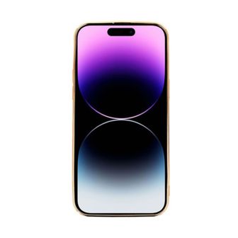 Capa Silicone Gel Apple iPhone 14 Pro Rosa Com Corrente Design 3