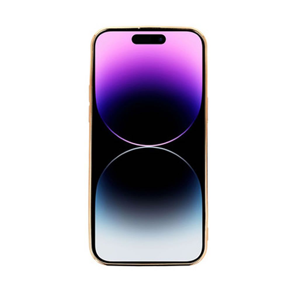 Capa Silicone Gel Apple iPhone 14 Pro Rosa Com Corrente Design 3