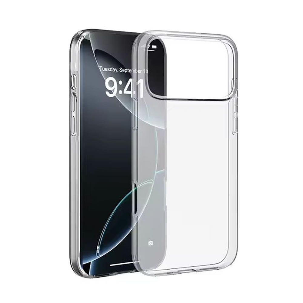 Capa Silicone Dura Apple Iphone 17 Pro Transparente