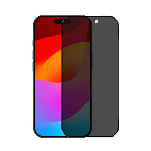 Apple Iphone 17 6.3" Black Anti-Spy Screen Glass Protector Privacy