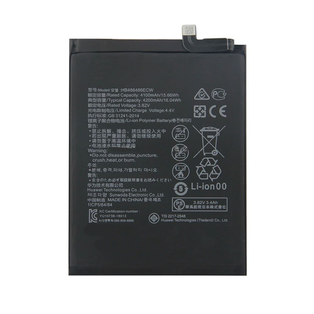 Bateria Huawei Mate 20 Pro/P30 Pro/Hb486486ecw 4100mah 3.82v 15.66wh