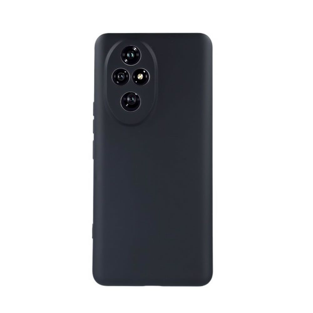 Capa Silicone Huawei Honor 200 Preto Com Protetor De Câmera