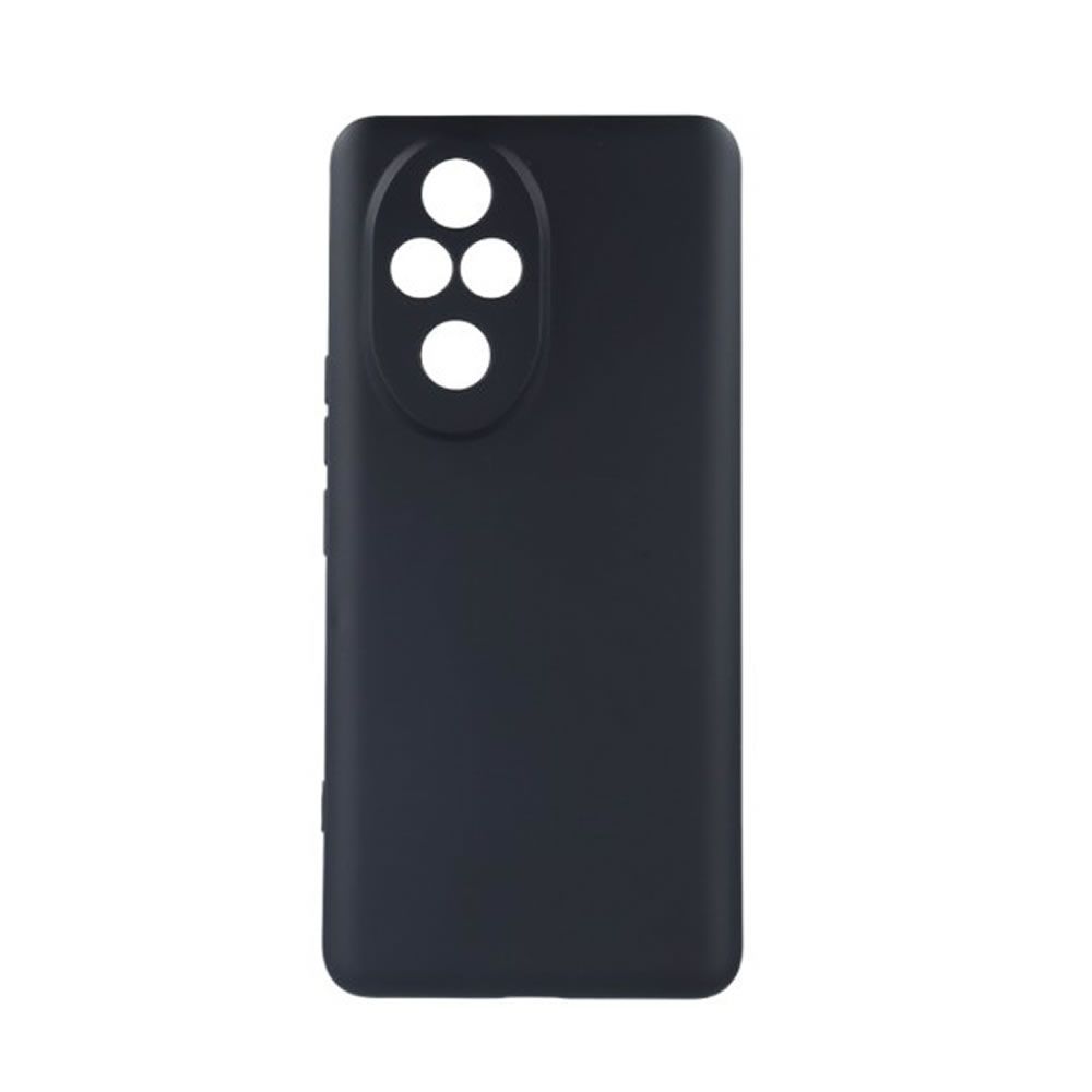 Capa Silicone Huawei Honor 200 Preto Com Protetor De Câmera