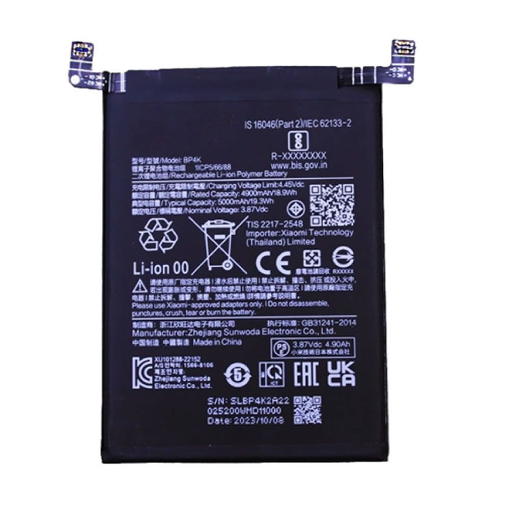 Xiaomi Redmi Note 12 Pro/12t/Poco X50 Pro/Bp4k 5000mah Battery