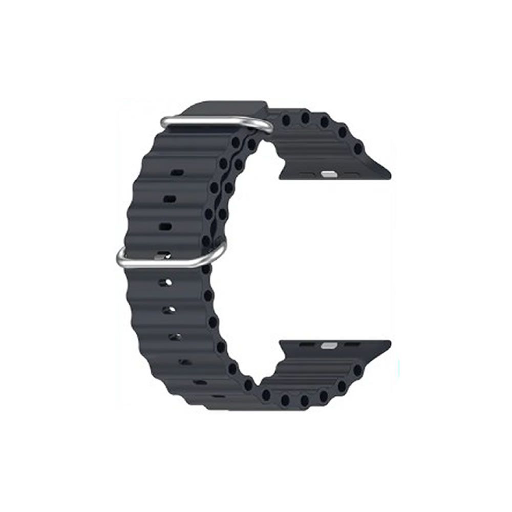 Apple Watch 38mm/40mm/41mm Black Silicone Bracelet