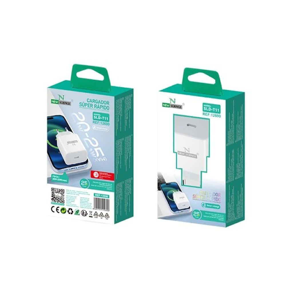 Adaptador USB New Science SLD-T11 Branco 20W USB-C