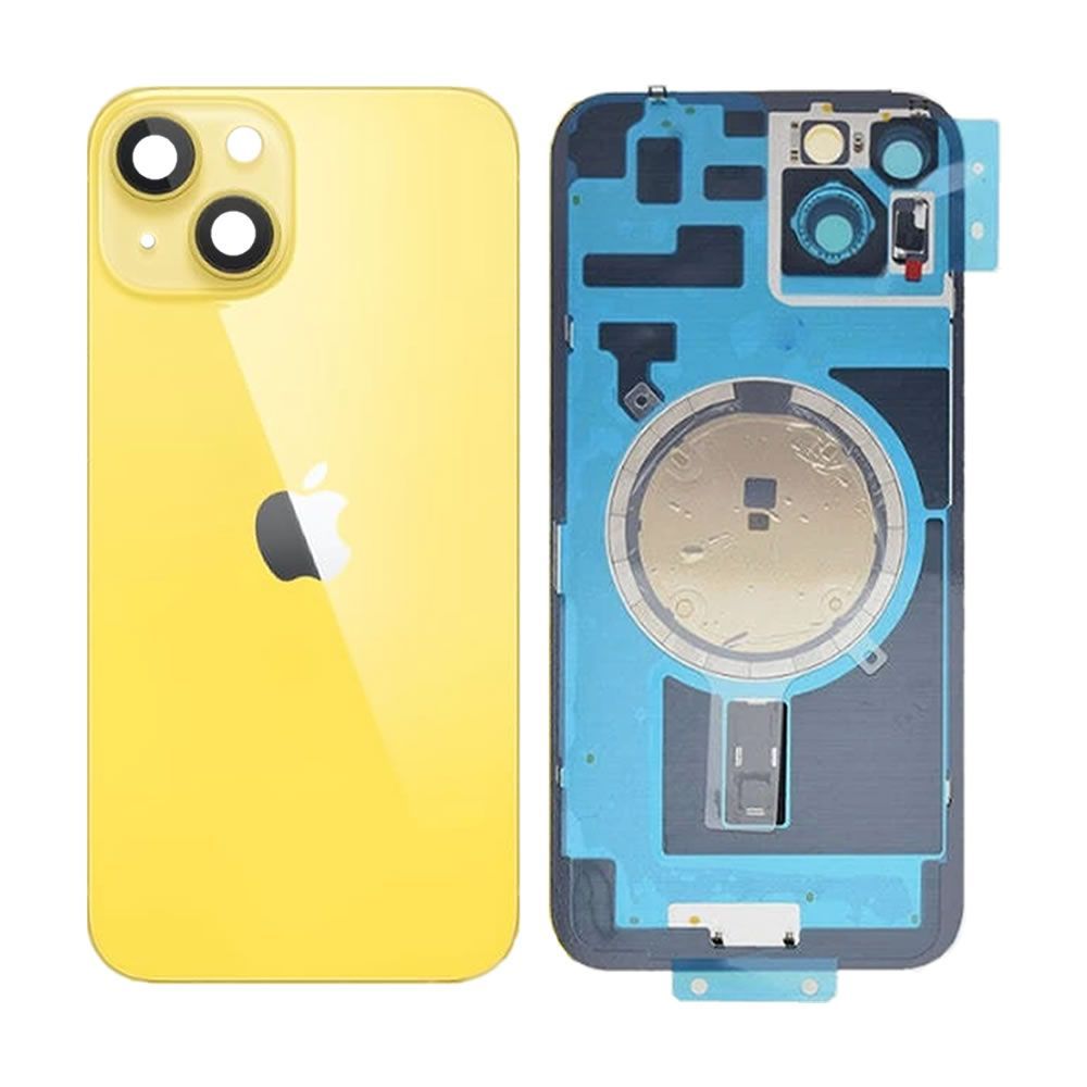 Apple Iphone 14 Yellow Back Cover With Camera Lens